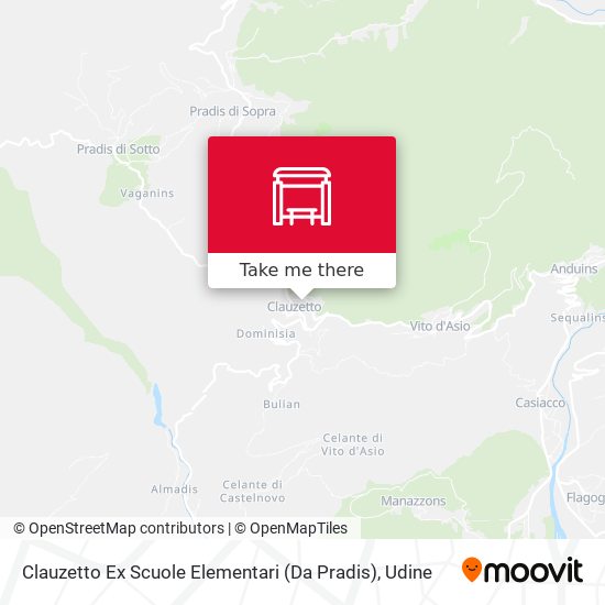 Clauzetto Ex Scuole Elementari (Da Pradis) map