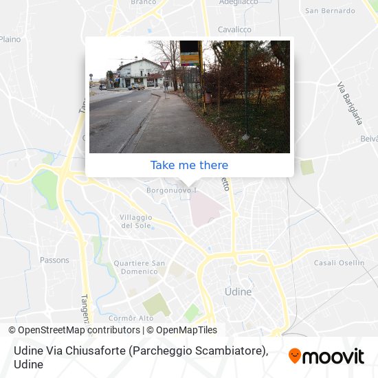 Udine Via Chiusaforte (Parcheggio Scambiatore) map