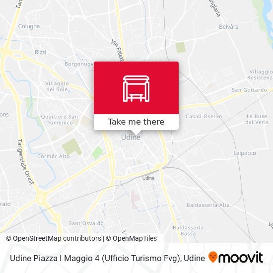 Udine Piazza I Maggio 4 (Ufficio Turismo Fvg) map