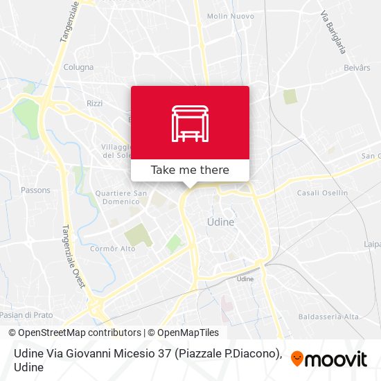 Udine Via Giovanni Micesio 37 (Piazzale P.Diacono) map