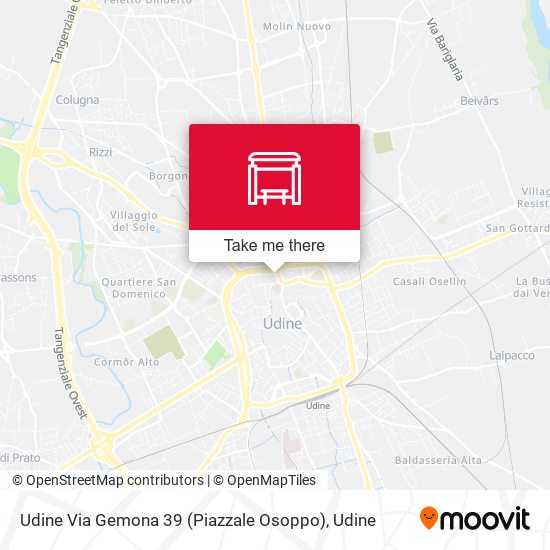 Udine Via Gemona 39 (Piazzale Osoppo) map