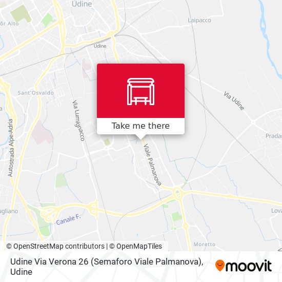 Udine Via Verona 26 (Semaforo Viale Palmanova) map