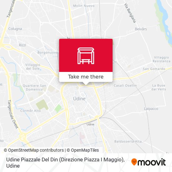 Udine Piazzale Del Din (Direzione Piazza I Maggio) map