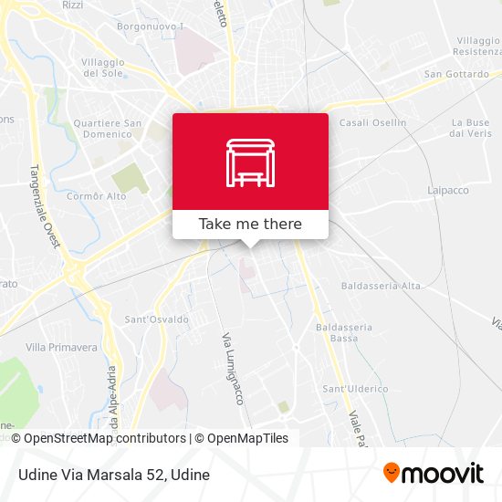 Udine Via Marsala 52 map