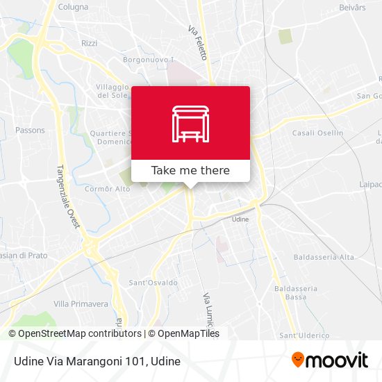 Udine Via Marangoni 101 map