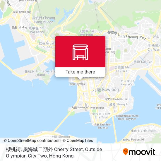 櫻桃街, 奧海城二期外 Cherry Street, Outside Olympian City Two地圖