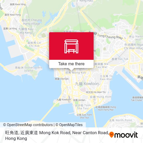旺角道, 近廣東道 Mong Kok Road, Near Canton Road map