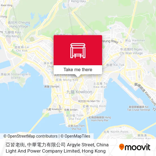 亞皆老街, 中華電力有限公司 Argyle Street, China Light And Power Company Limited地圖