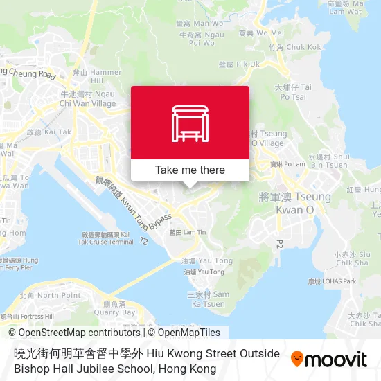 曉光街何明華會督中學外 Hiu Kwong Street Outside Bishop Hall Jubilee School map