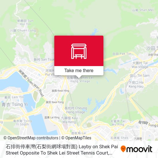 石排街停車灣(石梨街網球場對面) Layby on Shek Pai Street Opposite To Shek Lei Street Tennis Court地圖