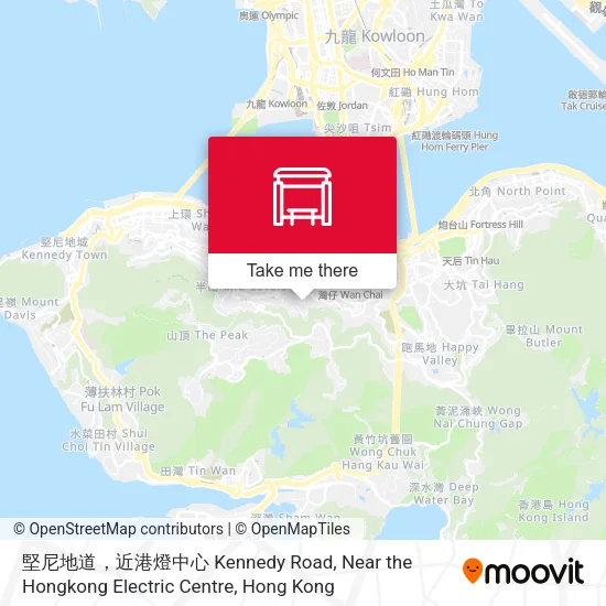 堅尼地道，近港燈中心 Kennedy Road, Near the Hongkong Electric Centre地圖