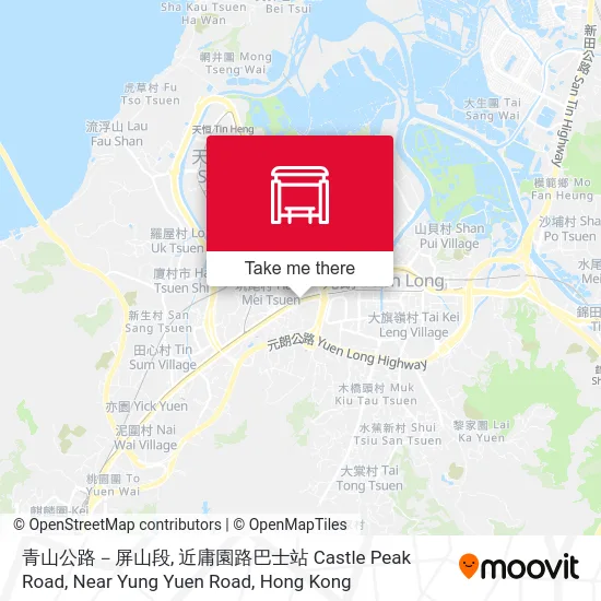 青山公路－屏山段, 近庸園路巴士站 Castle Peak Road, Near Yung Yuen Road map