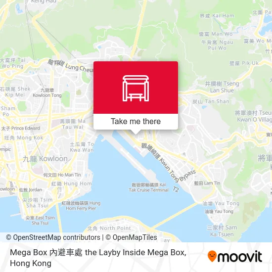 Mega Box 內避車處 the Layby Inside Mega Box map