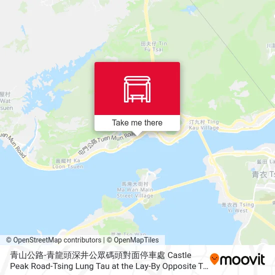 青山公路-青龍頭深井公眾碼頭對面停車處 Castle Peak Road-Tsing Lung Tau at the Lay-By Opposite To Sham Tseng Public Pier地圖