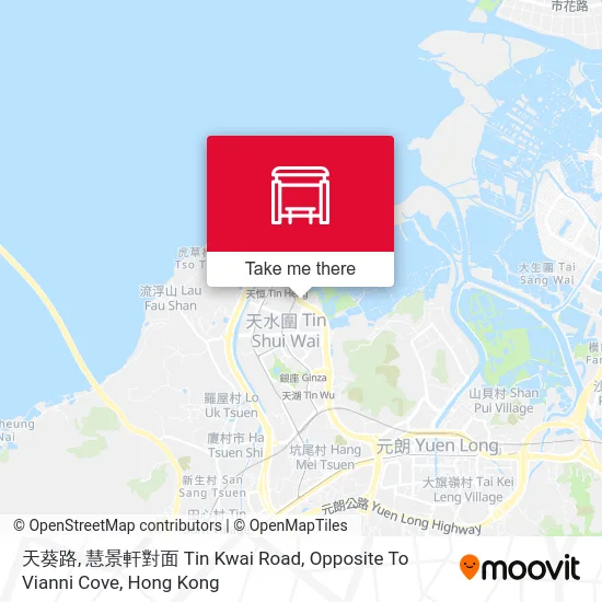 天葵路, 慧景軒對面 Tin Kwai Road, Opposite To Vianni Cove map