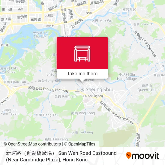 新運路（近劍橋廣場） San Wan Road Eastbound (Near Cambridge Plaza) map