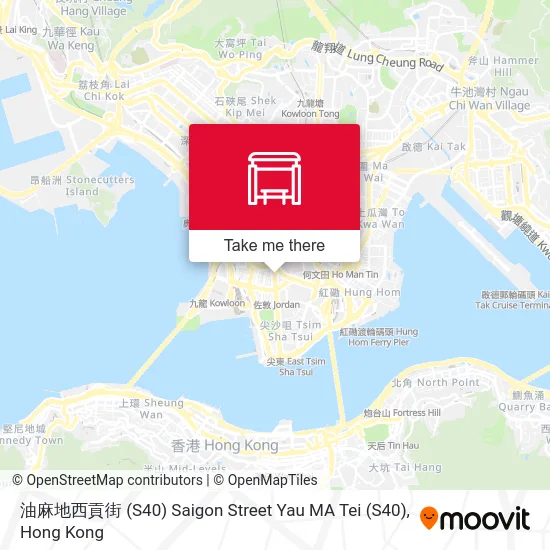 油麻地西貢街 (S40) Saigon Street Yau MA Tei (S40) map