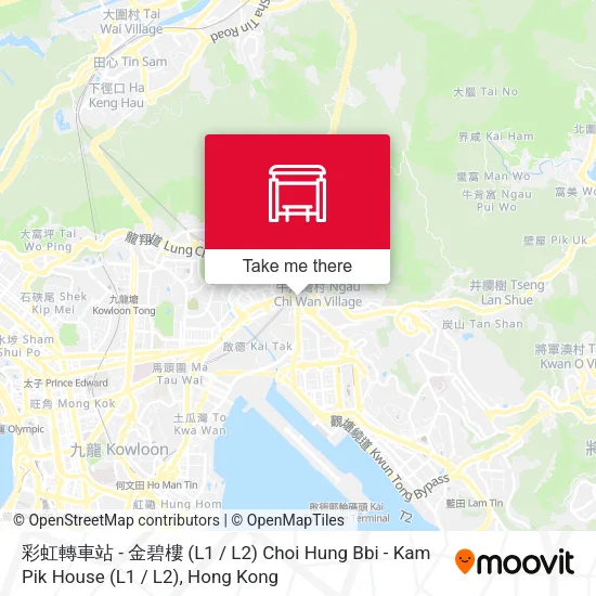 彩虹轉車站 - 金碧樓 (L1 / L2) Choi Hung Bbi - Kam Pik House (L1 / L2)地圖