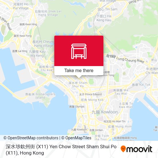 深水埗欽州街 (X11) Yen Chow Street Sham Shui Po (X11)地圖