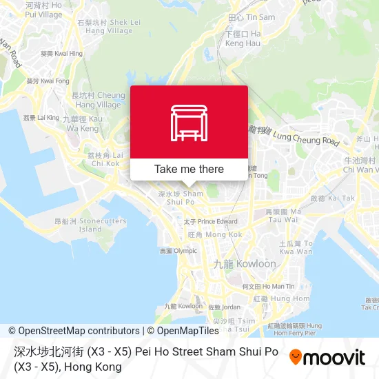 深水埗北河街 (X3 - X5) Pei Ho Street Sham Shui Po (X3 - X5)地圖