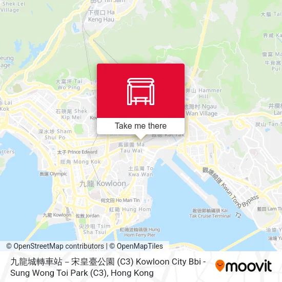 九龍城轉車站－宋皇臺公園 (C3) Kowloon City Bbi - Sung Wong Toi Park (C3) map