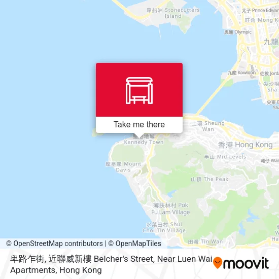 卑路乍街, 近聯威新樓 Belcher's Street, Near Luen Wai Apartments map