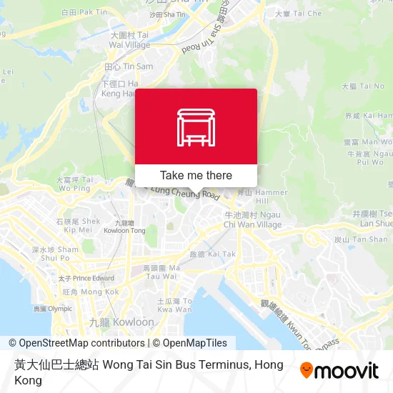 黃大仙巴士總站 Wong Tai Sin Bus Terminus map