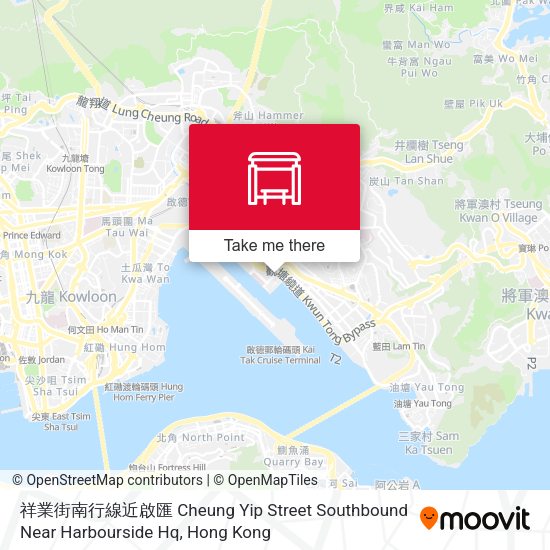 祥業街南行線近啟匯 Cheung Yip Street Southbound Near Harbourside Hq map