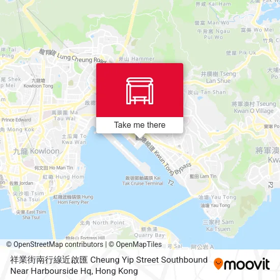祥業街南行線近啟匯 Cheung Yip Street Southbound Near Harbourside Hq地圖