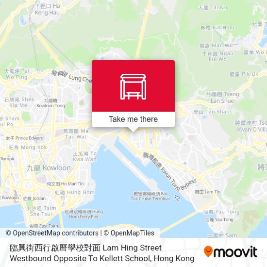 臨興街西行啟曆學校對面  Lam Hing Street Westbound Opposite To Kellett School map