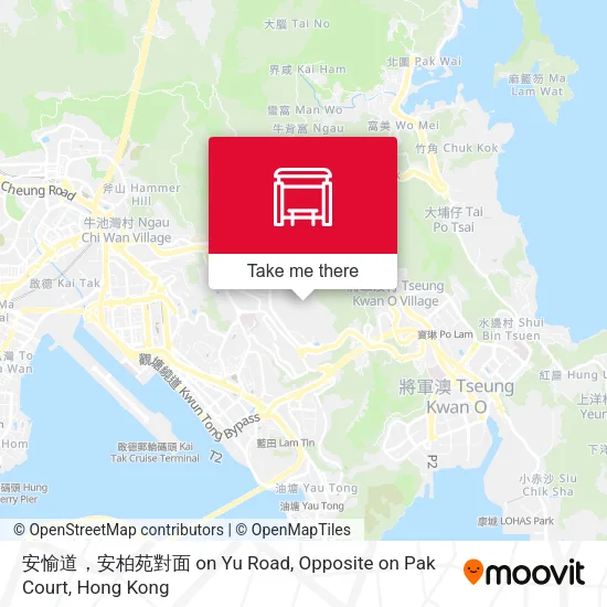 安愉道，安柏苑對面 on Yu Road, Opposite on Pak Court map