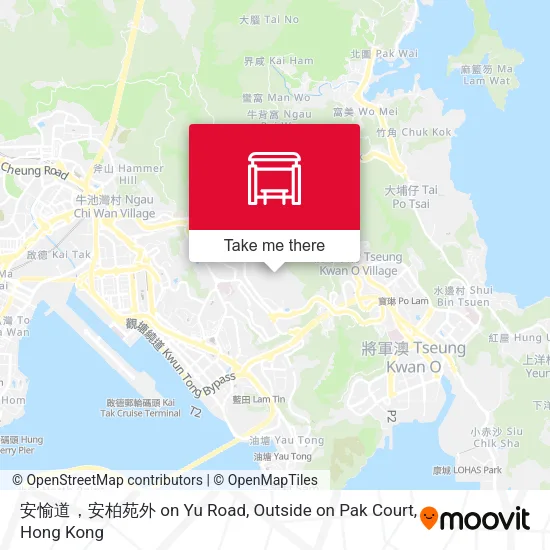 安愉道，安柏苑外 on Yu Road, Outside on Pak Court地圖