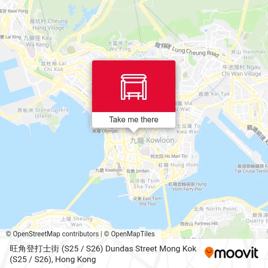旺角登打士街 (S25 / S26) Dundas Street Mong Kok (S25 / S26)地圖