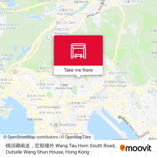 橫頭磡南道，宏順樓外 Wang Tau Hom South Road, Outside Wang Shun House地圖