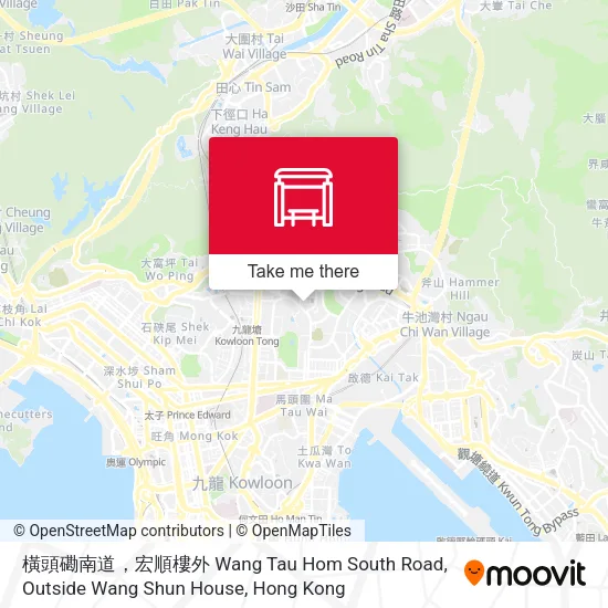橫頭磡南道，宏順樓外 Wang Tau Hom South Road, Outside Wang Shun House地圖