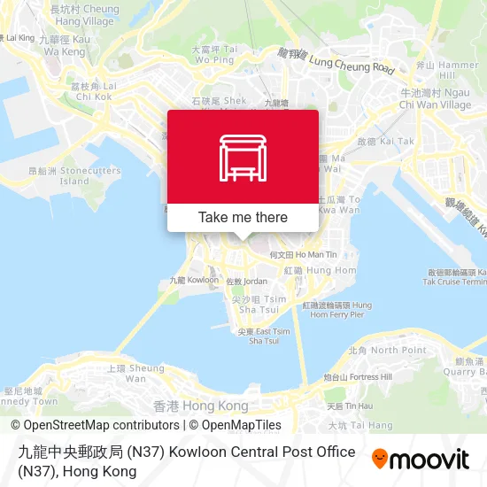 九龍中央郵政局 (N37) Kowloon Central Post Office (N37) map