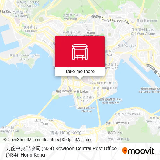 九龍中央郵政局 (N34) Kowloon Central Post Office (N34) map