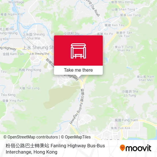 粉嶺公路巴士轉乘站 Fanling Highway Bus-Bus Interchange map