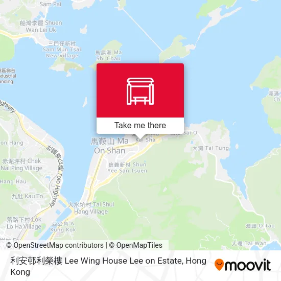 利安邨利榮樓 Lee Wing House Lee on Estate地圖