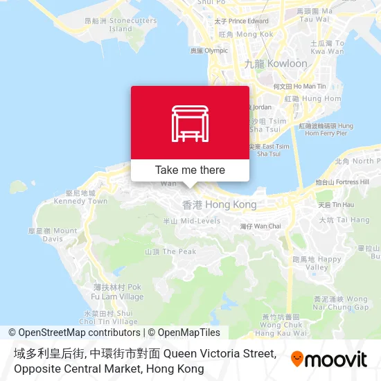 域多利皇后街, 中環街市對面 Queen Victoria Street, Opposite Central Market地圖