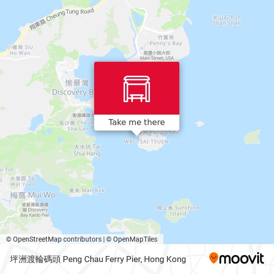 坪洲渡輪碼頭 Peng Chau Ferry Pier map