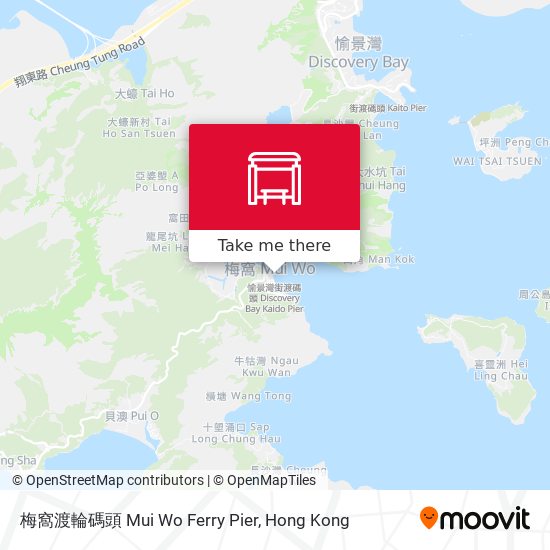 梅窩渡輪碼頭 Mui Wo Ferry Pier map