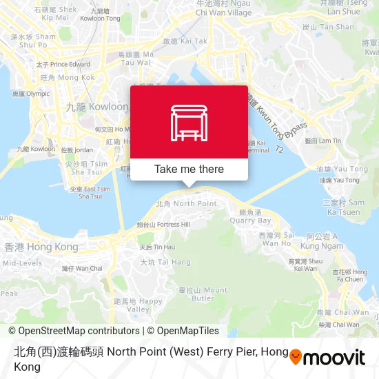 北角(西)渡輪碼頭 North Point (West) Ferry Pier map
