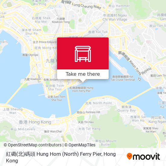 紅磡(北)碼頭 Hung Hom (North) Ferry Pier map