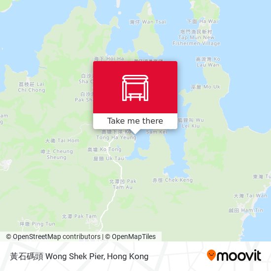 黃石碼頭 Wong Shek Pier map