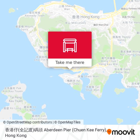 香港仔(全記渡)碼頭 Aberdeen Pier (Chuen Kee Ferry) map