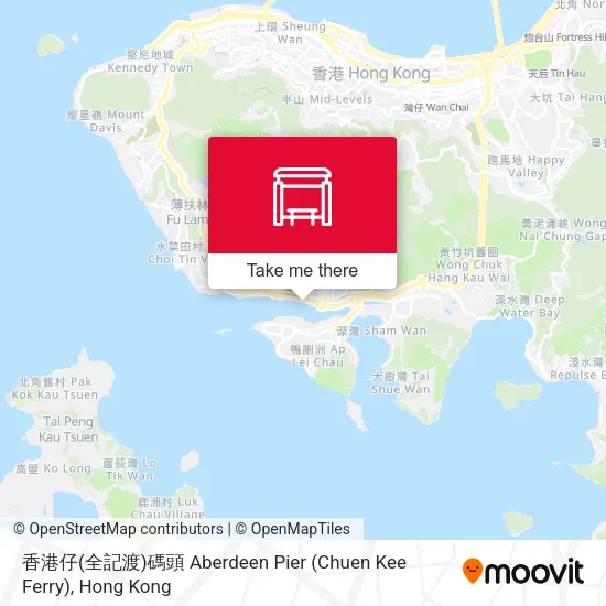 香港仔(全記渡)碼頭 Aberdeen Pier (Chuen Kee Ferry)地圖