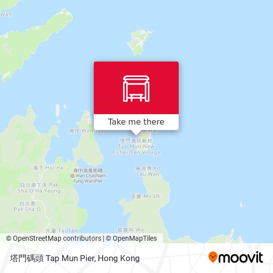 塔門碼頭 Tap Mun Pier map