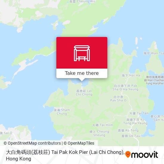 大白角碼頭(荔枝莊) Tai Pak Kok Pier (Lai Chi Chong) map