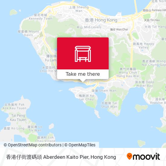 香港仔街渡碼頭 Aberdeen Kaito Pier map
